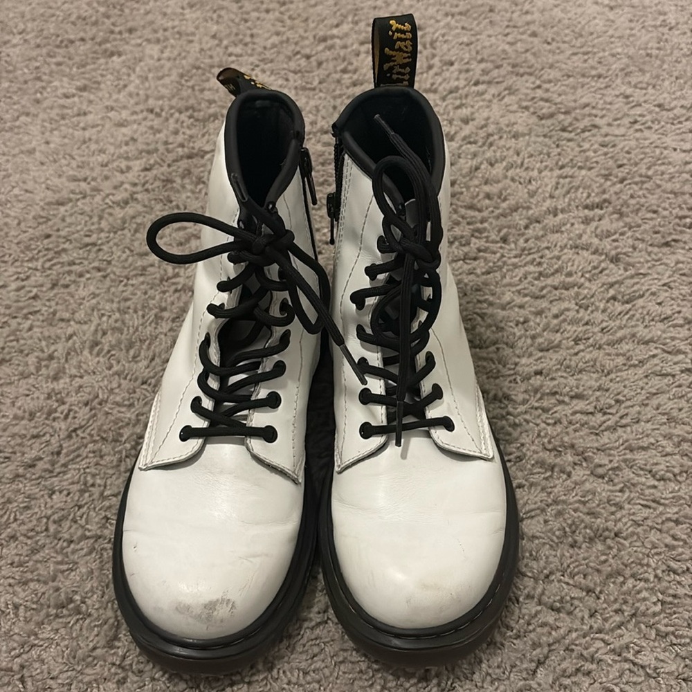 White Dr. Martens boots